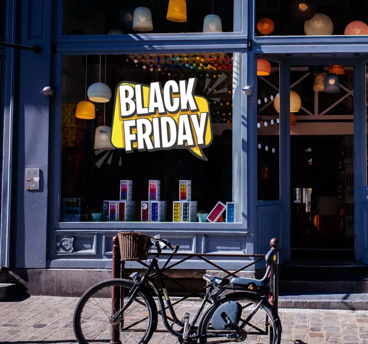 Adesivo per vetro con scritta "Black Friday" - TenStickers