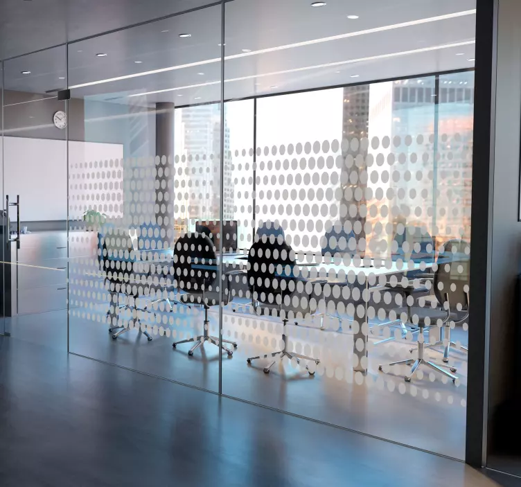 Adesivo per vetri con struttura a pois - TenStickers