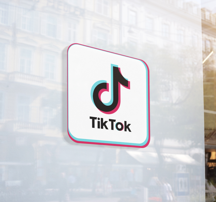 pellicola adesiva per vetri Logo tiktok - TenStickers