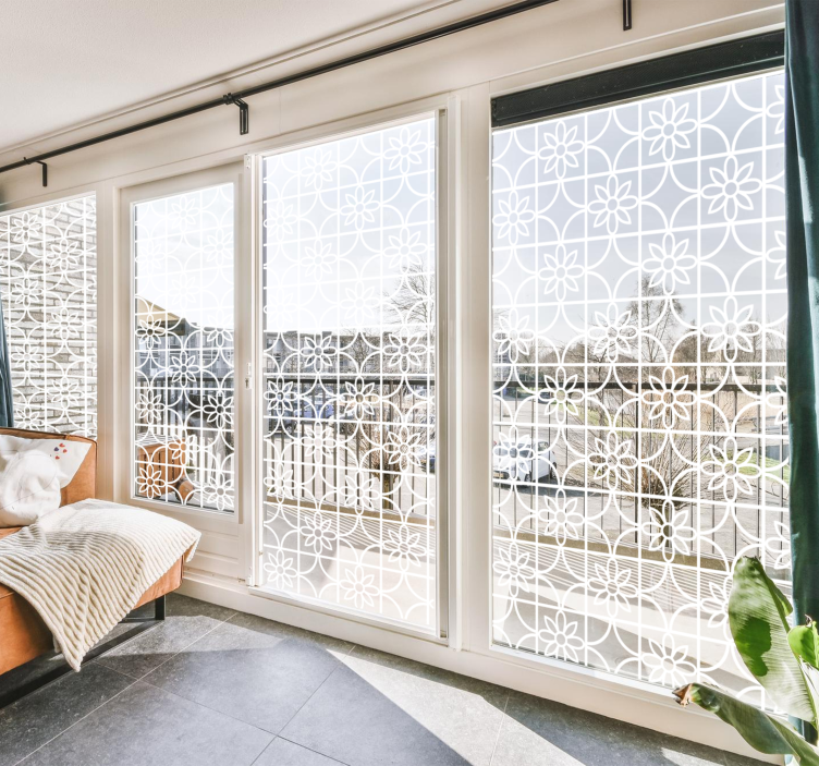 Adesivo per vetri motivo geometrico - TenStickers