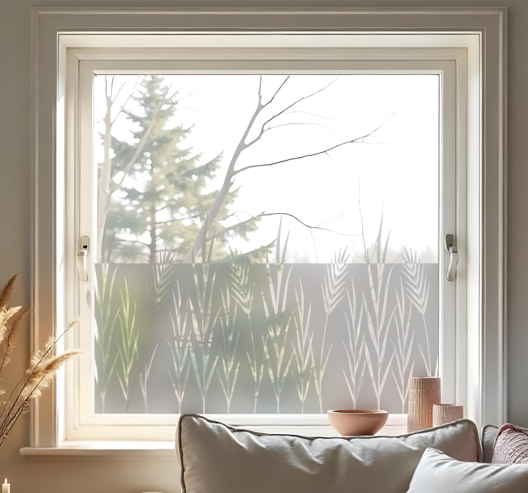 Pellicola  per vetro piante e spighe - TenStickers