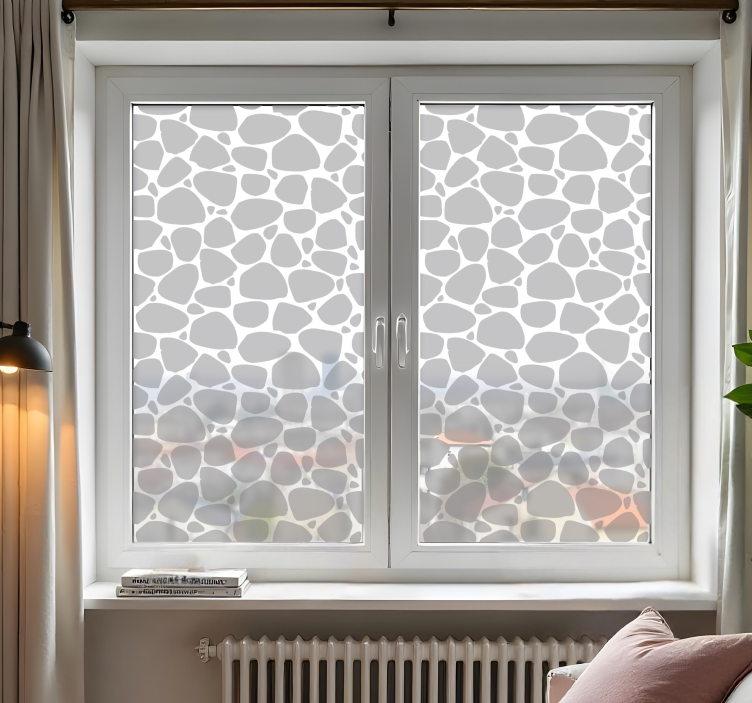 Pellicola per vetro sagome di pietre - TenStickers