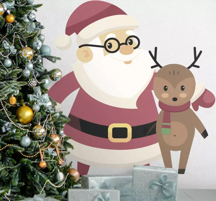 Adesivo personaggio di babbo natale - TenStickers