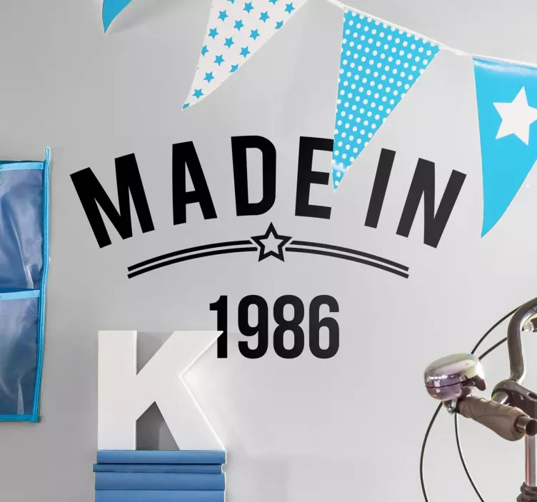Adesivo personalizzabile anno made in - TenStickers
