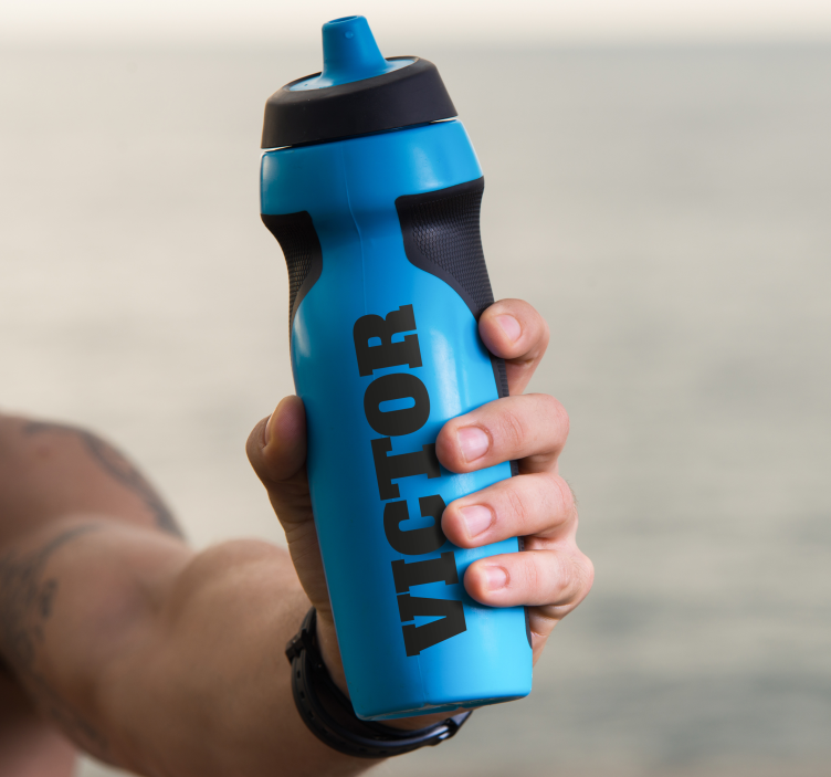 Adesivo personalizzabile bidon con nome - TenStickers