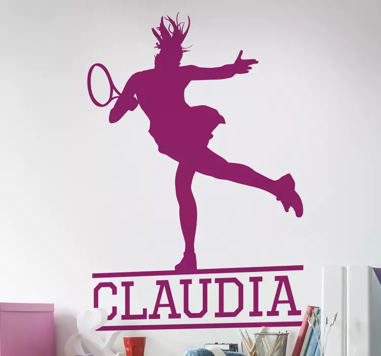 Adesivo personalizzabile giocatore di tennis - TenStickers