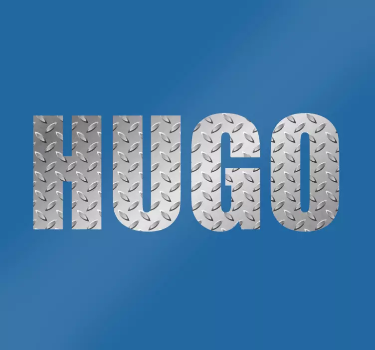 Adesivo personalizzabile nome metallico - TenStickers