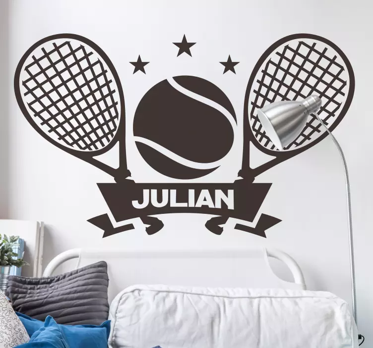 Adesivo tennis con nome personalizzabile - TenStickers