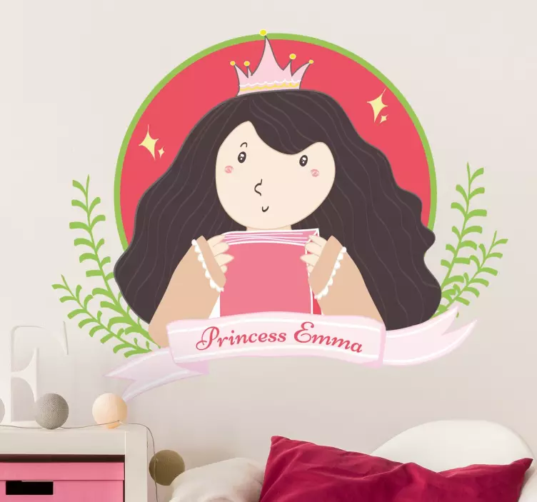 Adesivo personalizzabile principessa - TenStickers
