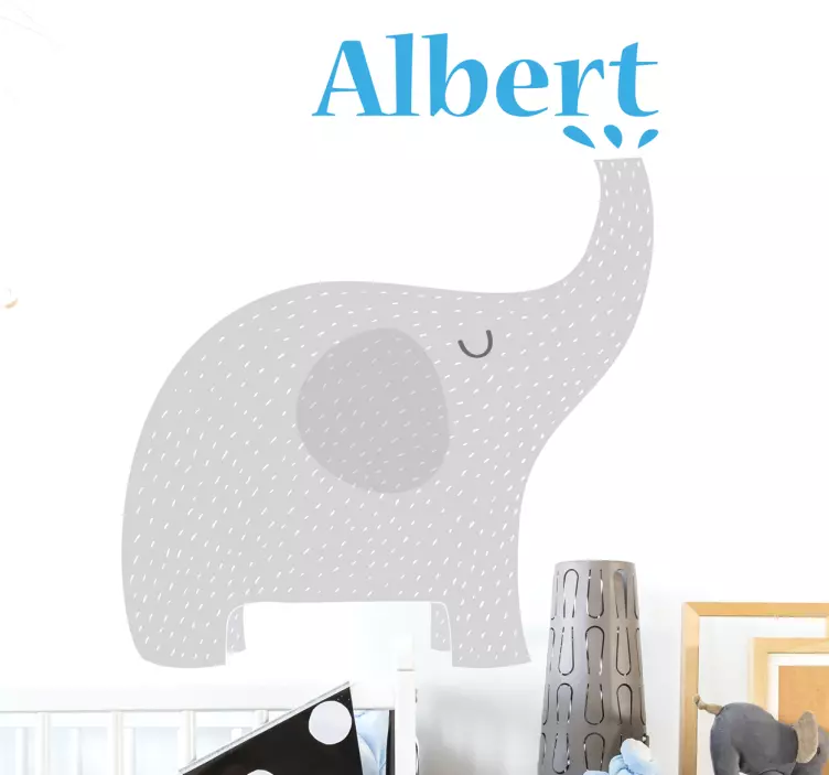 Adesivo personalizzabile proboscide elefante - TenStickers