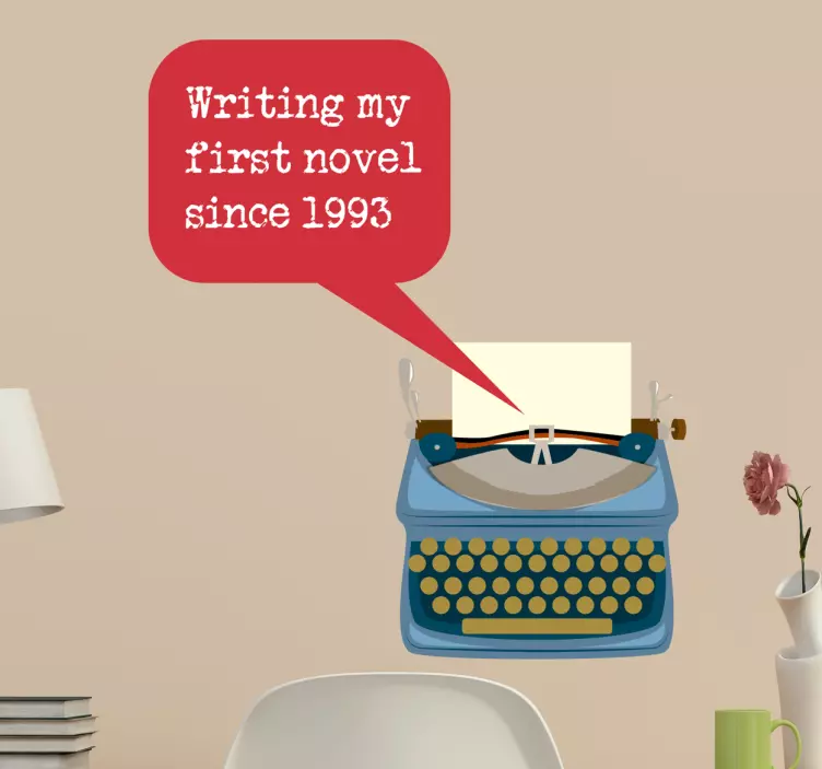 Adesivo personalizzabile Writing My Novel - TenStickers