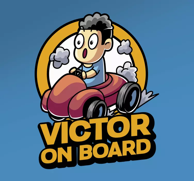 Adesivo personalizzato autista a bordo - TenStickers