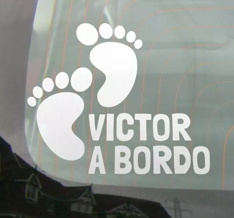 Adesivo personalizzato bebè a bordo - TenStickers