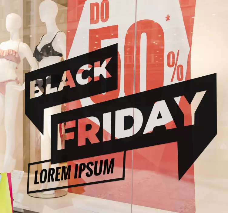 Adesivo personalizzato black friday con nome - TenStickers