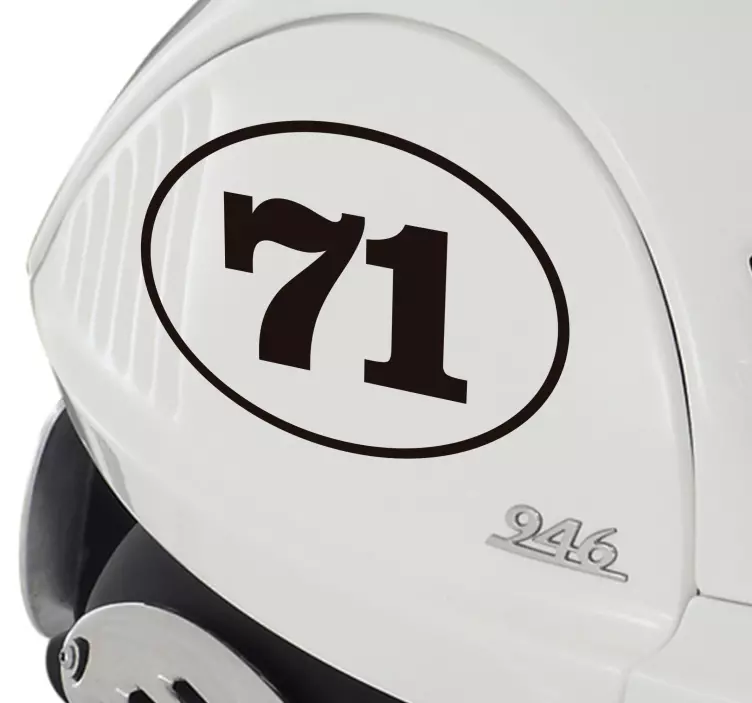 Adesivo moto personalizzato numero per veicolo - TenStickers