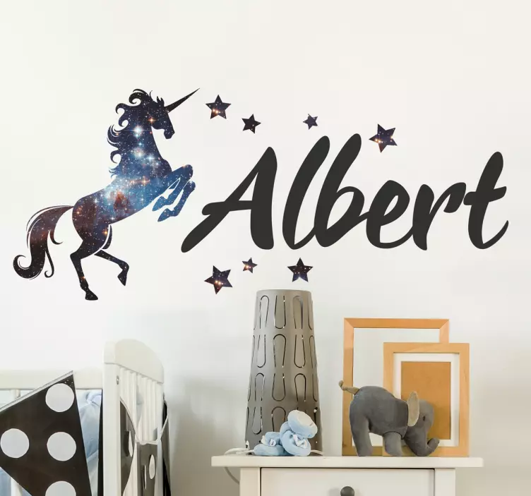 Adesivo personalizzato unicorno - TenStickers