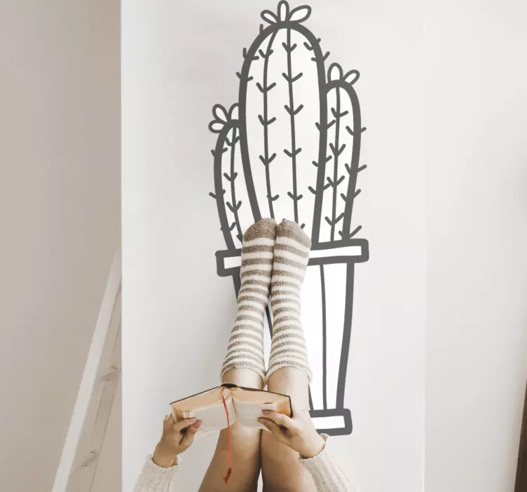 Adesivo pianta cactus in vaso - TenStickers