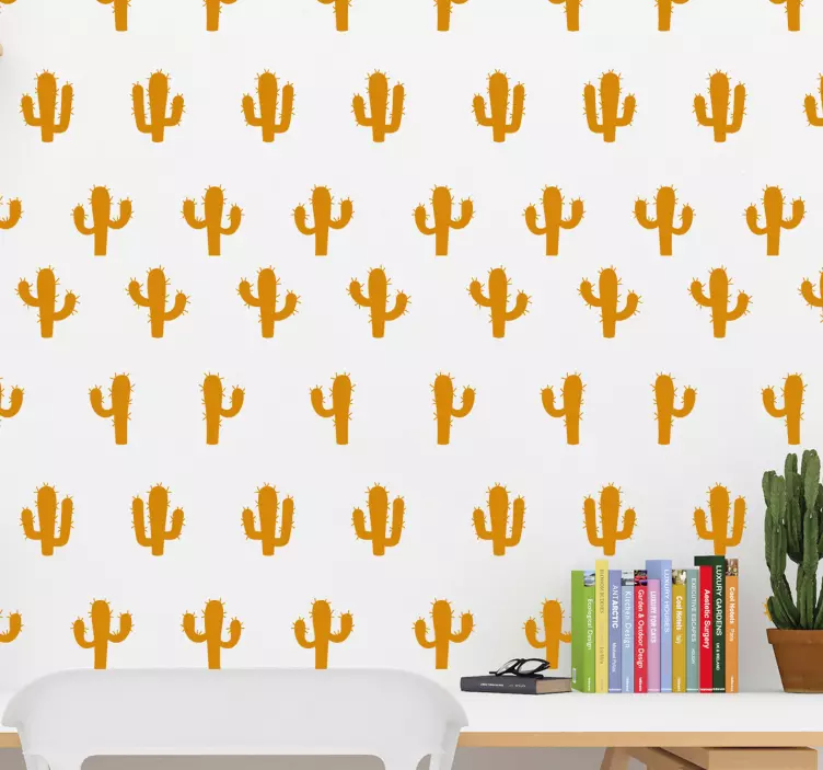 Adesivo pianta motivo cactus stilizzato - TenStickers