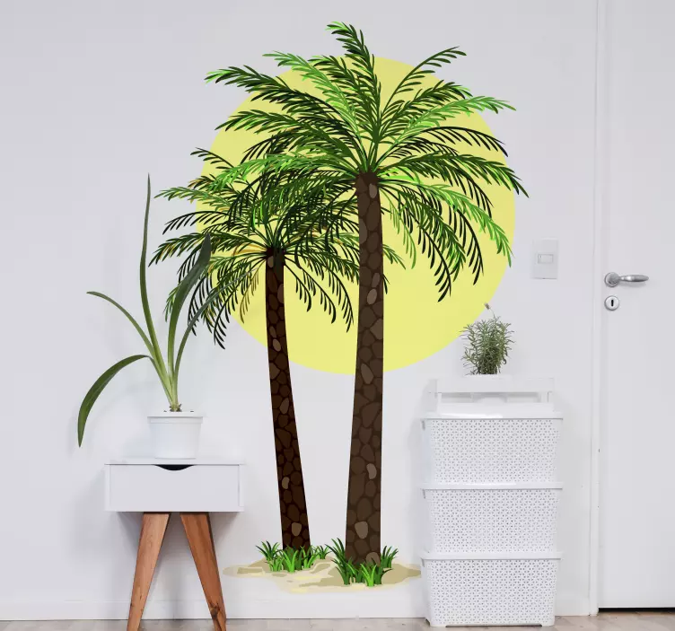 Adesivo pianta palme tropicali - TenStickers