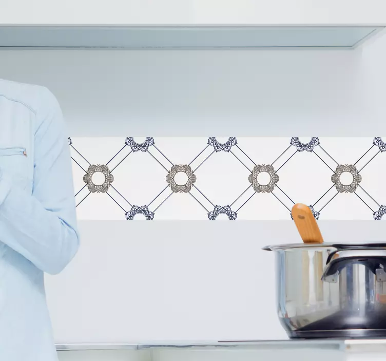 Adesivo piastrelle floreali - TenStickers