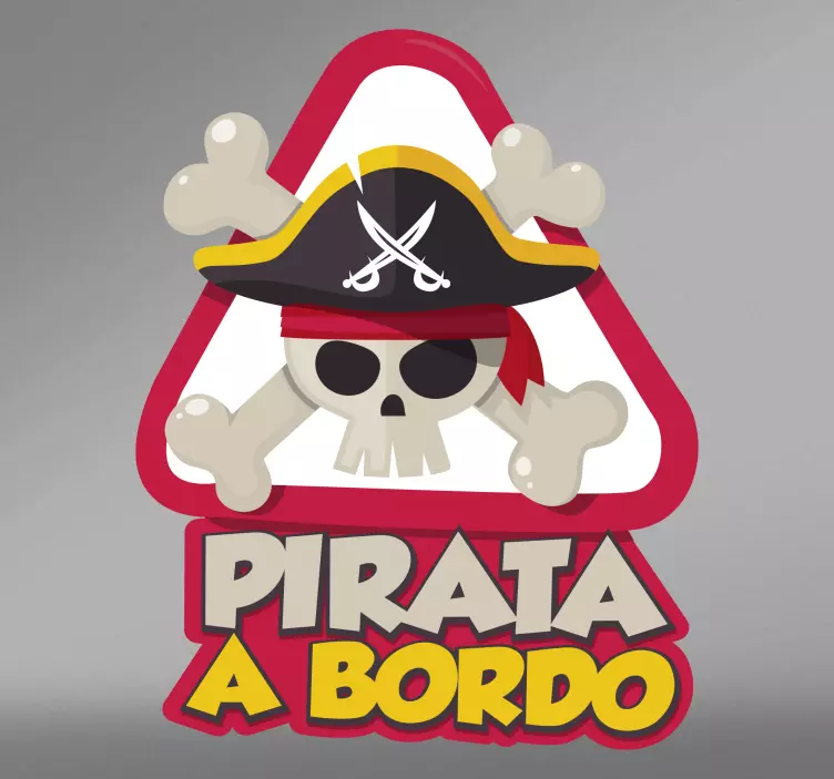 Adesivo per veicoli "pirata a bordo" - TenStickers