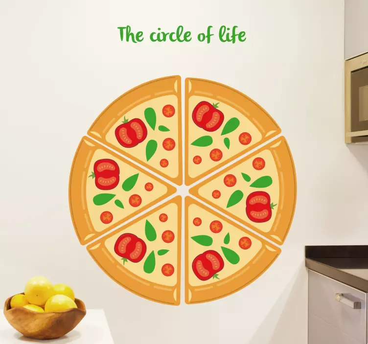 Adesivo cucina pizza circle of life - TenStickers