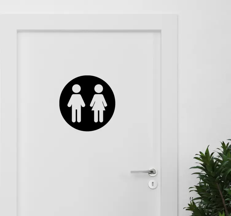 Adesivo per porta Segno wc donna uomo - TenStickers