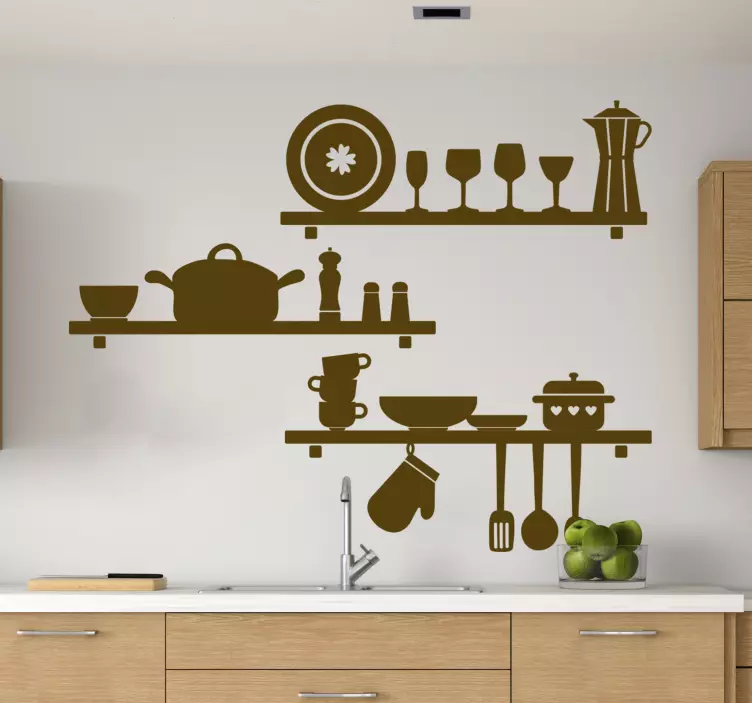 Adesivo cucina con posate diversi utensili - TenStickers