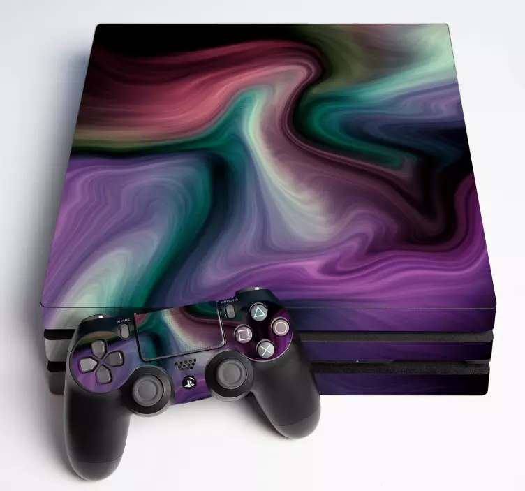Adesivo Ps4 motivi colorati vorticosi - TenStickers