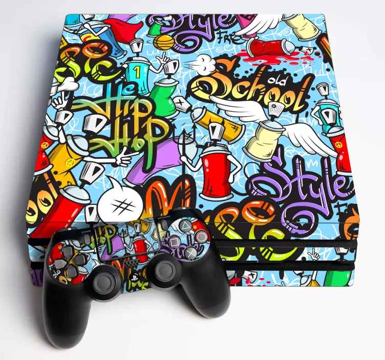 Adesivo ps4 stile urbano vibrante - TenStickers