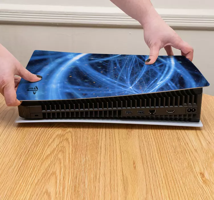 Adesivo ps5 motivi blu mistici - TenStickers