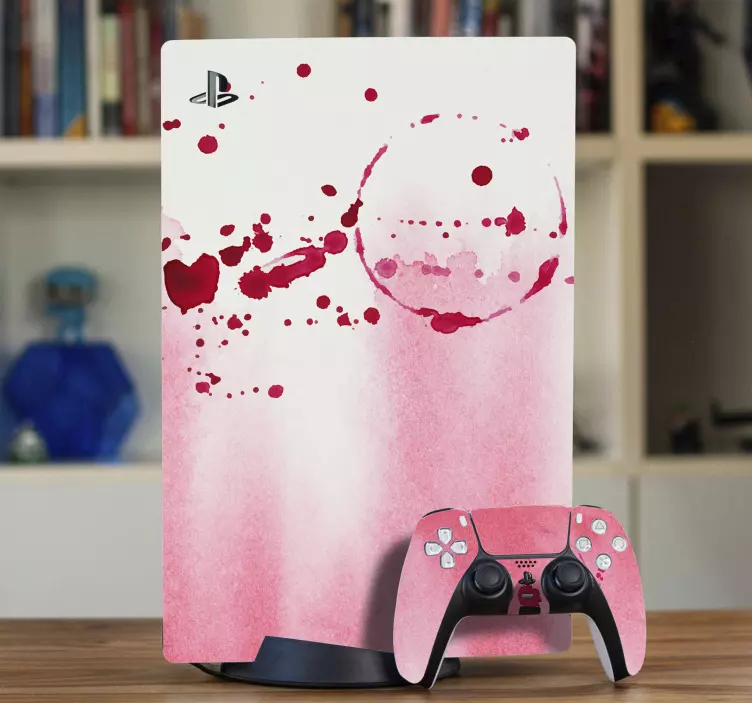 Adesivo ps5 schizzo rosa festivo - TenStickers