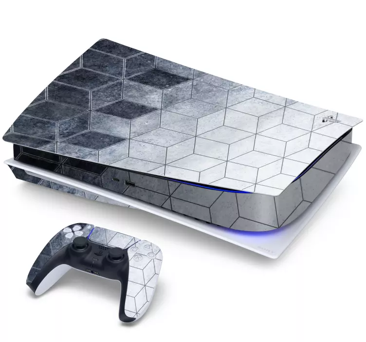 Adesivo ps5 skin a motivo esagonale - TenStickers
