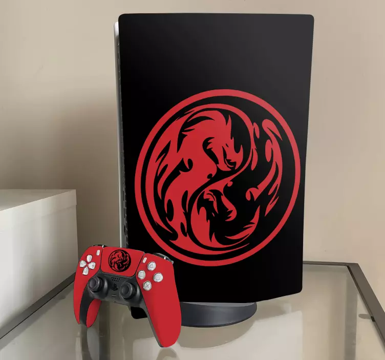 Adesivo Ps5 stile emblema del drago - TenStickers