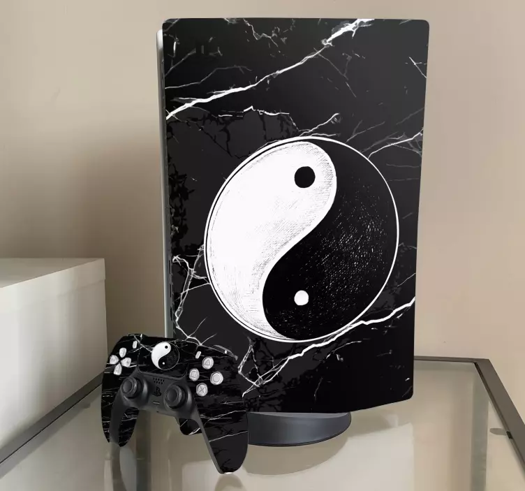 Adesivo Ps5 tema yin yang - TenStickers