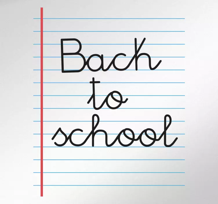Adesivo Quaderno Back to School - TenStickers
