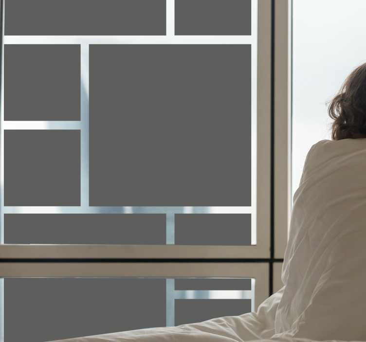 Pellicola per vetro quadrato monocolore di squadre - TenStickers