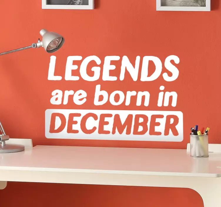 Adesivo regalo Legends December - TenStickers