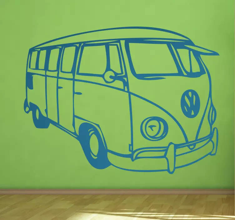 Adesivo retro bus Volkswagen - TenStickers