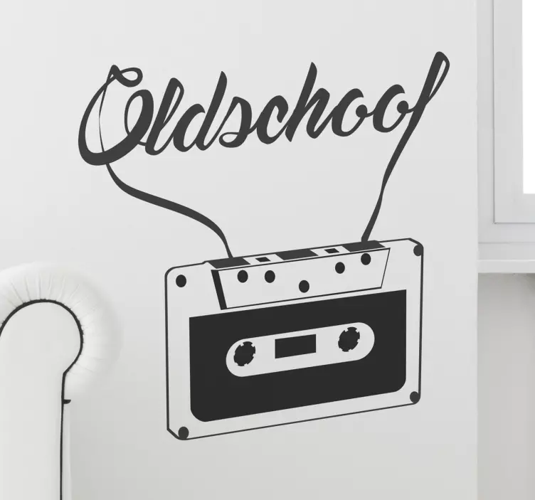 Adesivo retro cassette old school - TenStickers