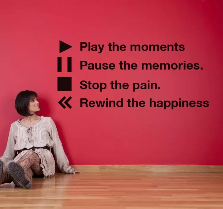 Adesivo Rewind the Happiness - TenStickers