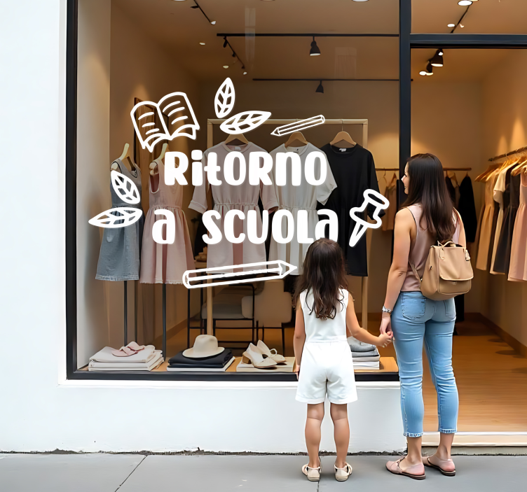 Adesivo ritorno a scuola monocolore - TenStickers