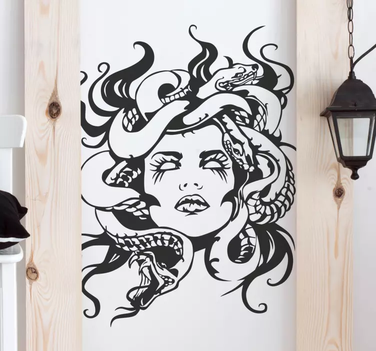 Adesivo ritratto gorgoni monocolore - TenStickers