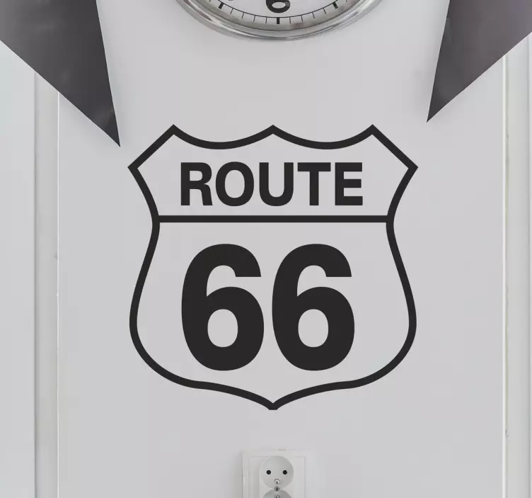 Adesivo route 66 monocolore - TenStickers