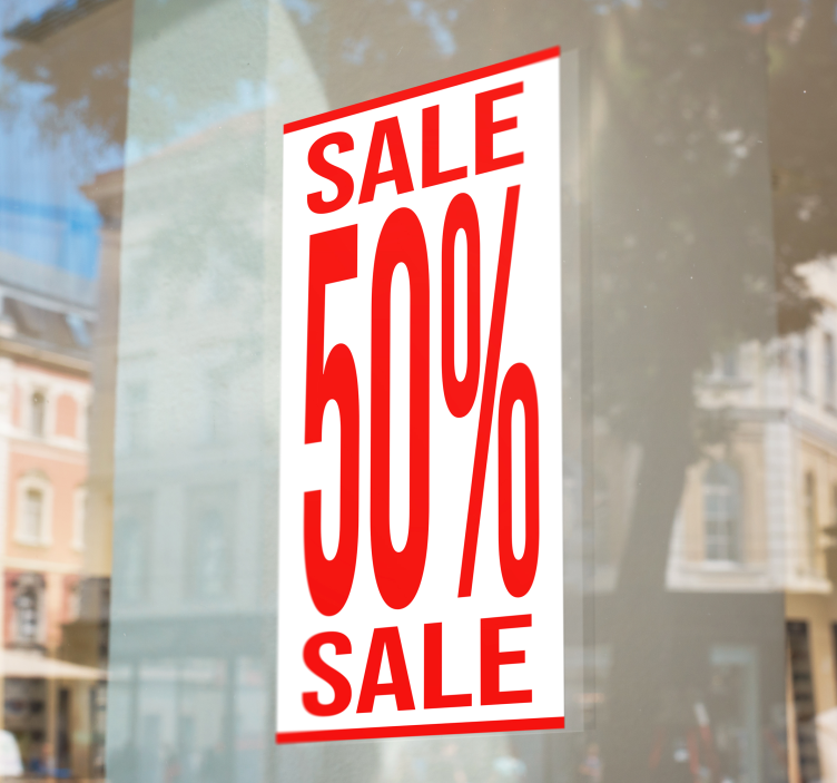 Adesivo saldi sconto formato allungato - TenStickers