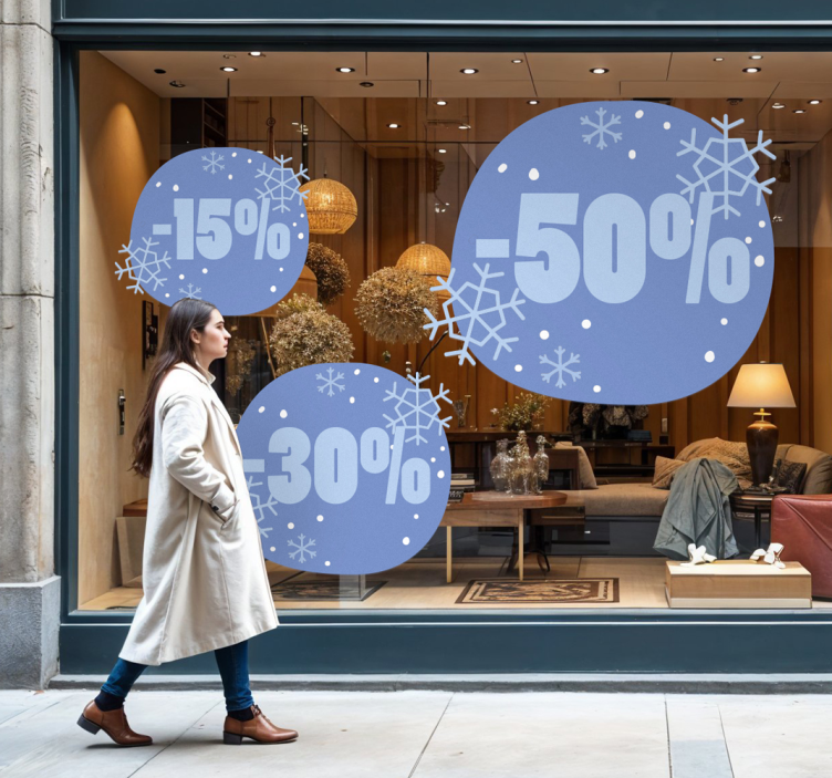 Adesivo saldi sconto invernale - TenStickers