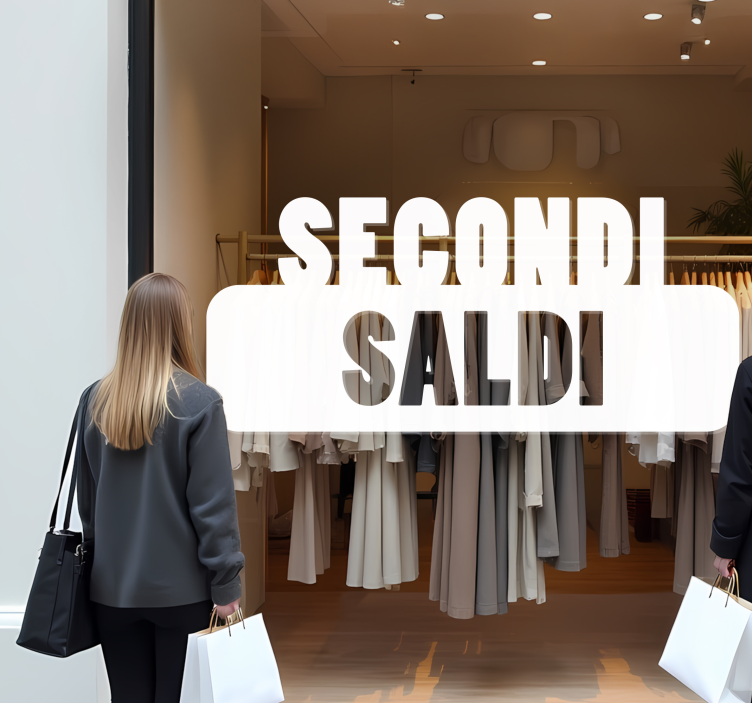 Adesivo saldi secondi sconti - TenStickers