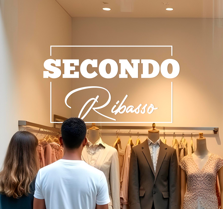 Adesivo saldi secondo ribasso - TenStickers