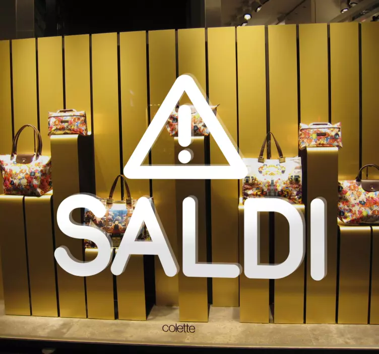 Vetrofanie saldi warning - TenStickers