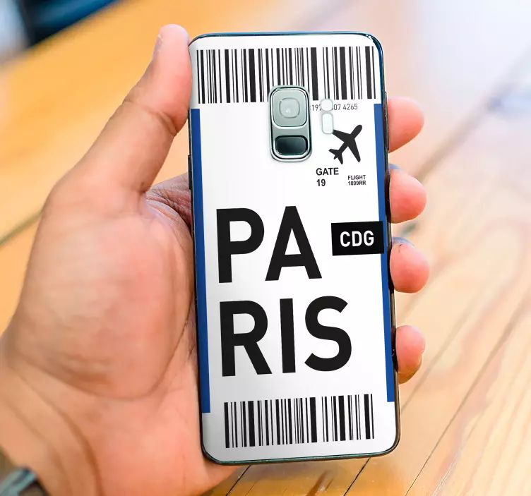 Sticker Samsung Biglietto aereo per parigi - TenStickers